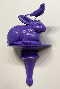 "Purple Rabbit" Shelfie by Ann Baer