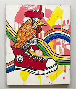 "Cock-A-Doodle Shoe" by Brian Hibbard