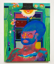 Load image into Gallery viewer, "Portrait of the Artist in Green" by Daniel Fleming