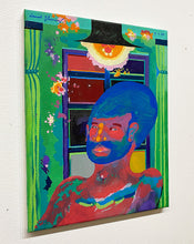 Load image into Gallery viewer, "Portrait of the Artist in Green" by Daniel Fleming