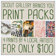 Load image into Gallery viewer, Support Local Arts! Four Prints (curated by Scout)