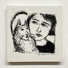 Load image into Gallery viewer, "Girl &amp; Cat" by Stephanie Copoulos-Selle