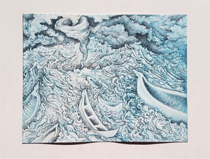 "Blue Wave and Cyclone" by Dara Larson
