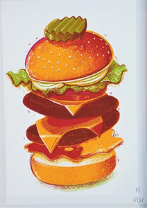 "Burger and Fries Meal Deal" print set by Eric Michael Hancock