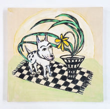 Load image into Gallery viewer, &quot;Dog With Yellow Flowers&quot; by Stephanie Copoulos-Selle